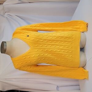 Ralph Lauren Gold V-Neck Sweater